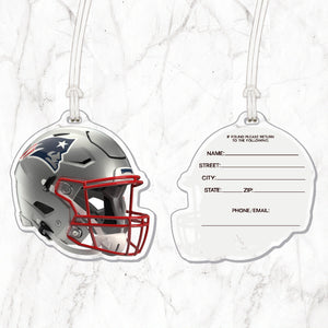 NFL New England Patriots Acrylic Helmet Luggage Tag - MOQ 12