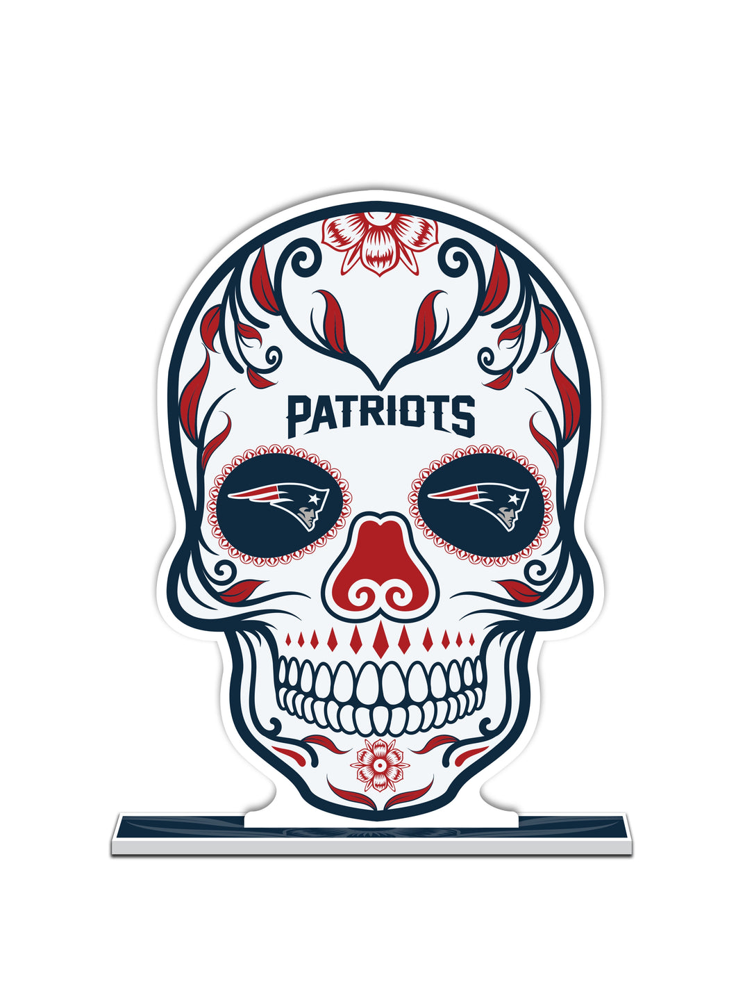 NFL New England Patriots Día De Los Muertos Skull Standee - MOQ 12