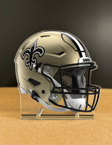 NFL New Orleans Saints Acrylic Speed Helmet Standee - MOQ 6