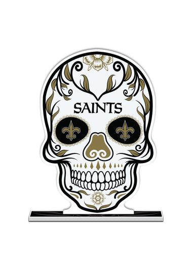 NFL New Orleans Saints Día De Los Muertos Skull Standee - MOQ 12