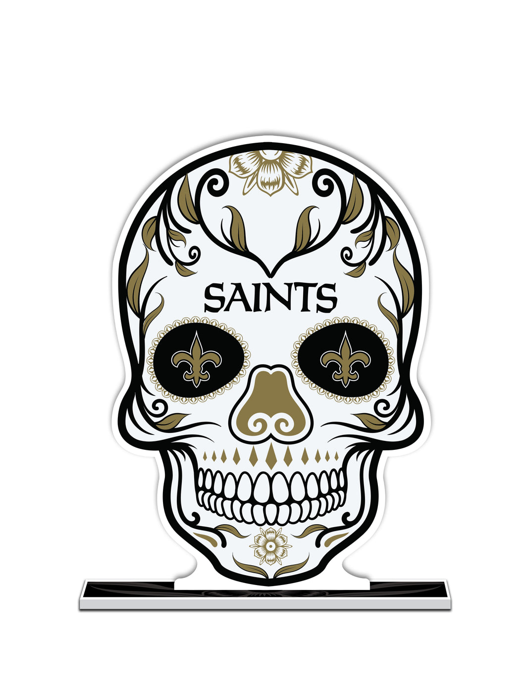 NFL New Orleans Saints Día De Los Muertos Skull Standee - MOQ 12