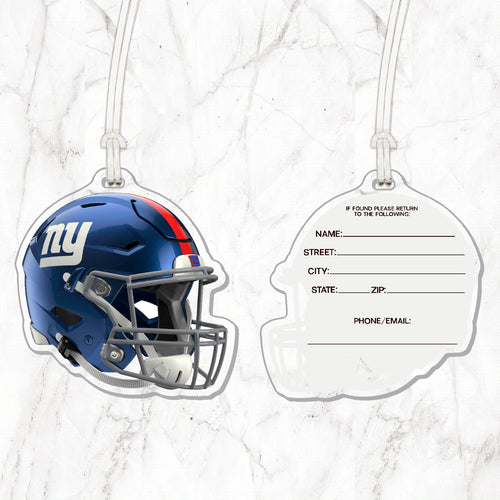 NFL New York Giants Acrylic Helmet Luggage Tag - MOQ 12
