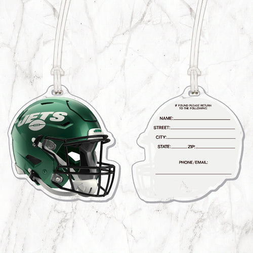 NFL New York Jets Acrylic Helmet Luggage Tag - MOQ 12