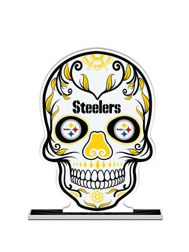NFL Pittsburgh Steelers Día De Los Muertos Skull Standee - MOQ 12