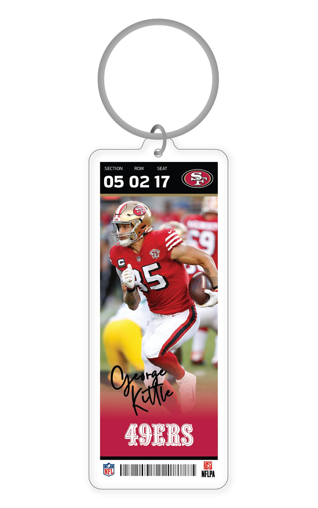 NFL San Francisco 49ers George Kittle Acrylic Player Keychain - MOQ 24