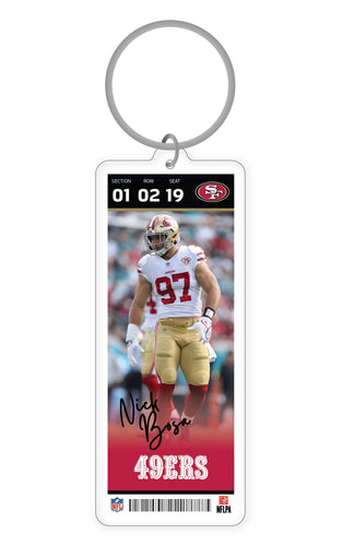 NFL San Francisco 49ers Nick Bosa Acrylic Player Keychain - MOQ 24