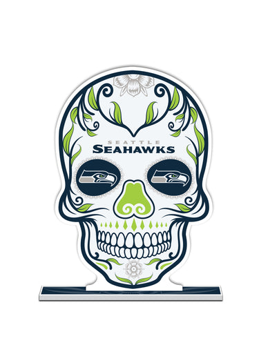 NFL Seattle Seahawks Día De Los Muertos Skull Standee - MOQ 12