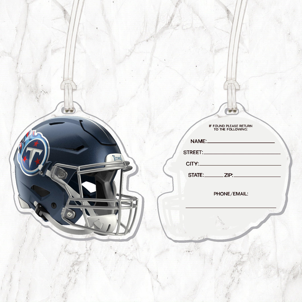 NFL Tennessee Titans Acrylic Helmet Luggage Tag - MOQ 12