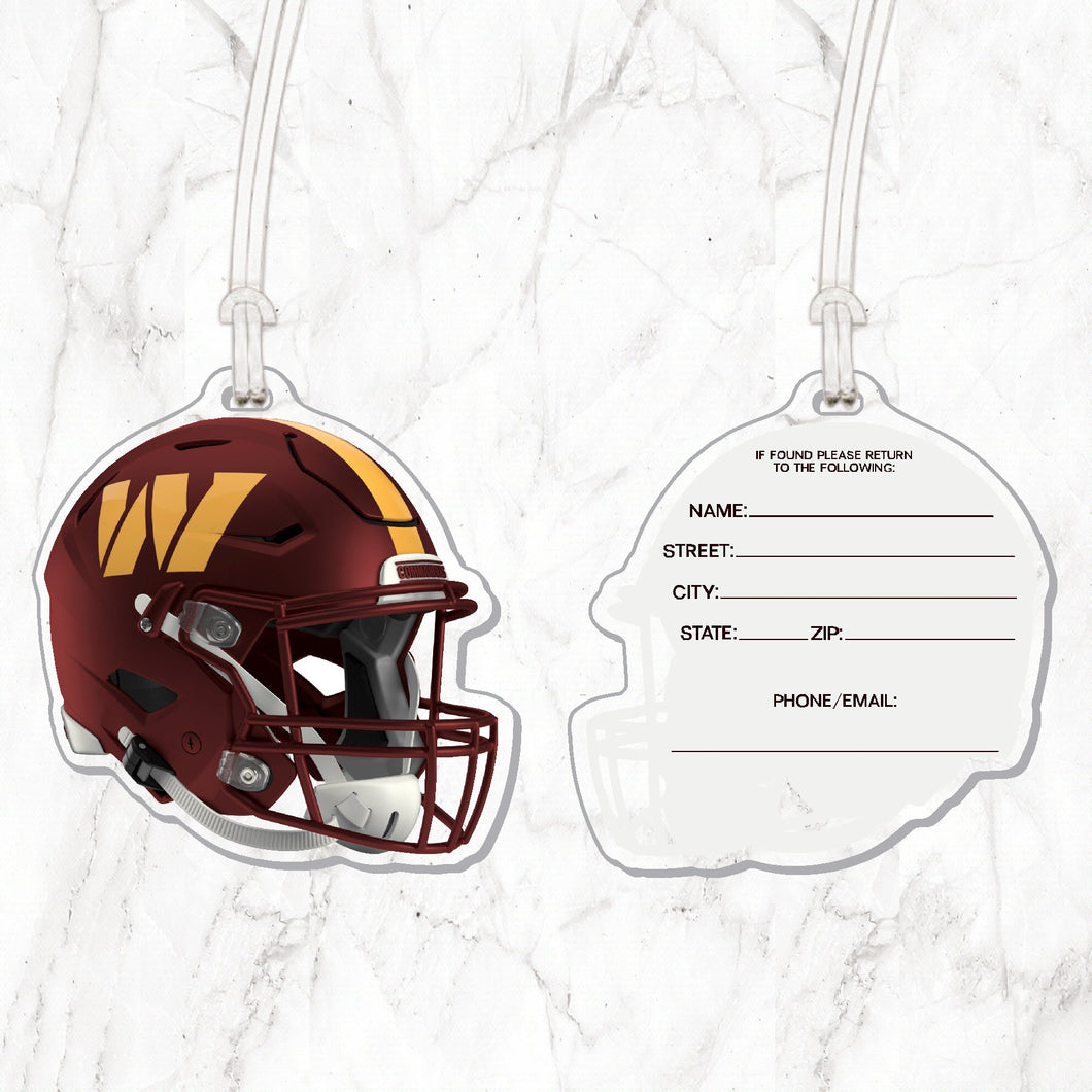NFL Washington Commanders Acrylic Helmet Luggage Tag - MOQ 12