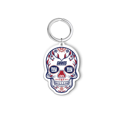 NFL New York Giants Acrylic Día De Los Muertos Skull Keychain - MOQ 24
